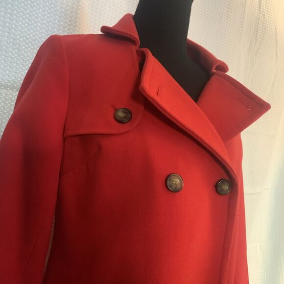 Crown And Ivy Womens Size Small Short Coat Red Buttons Pockets Black Plaid Liner - Picture 4 of 10